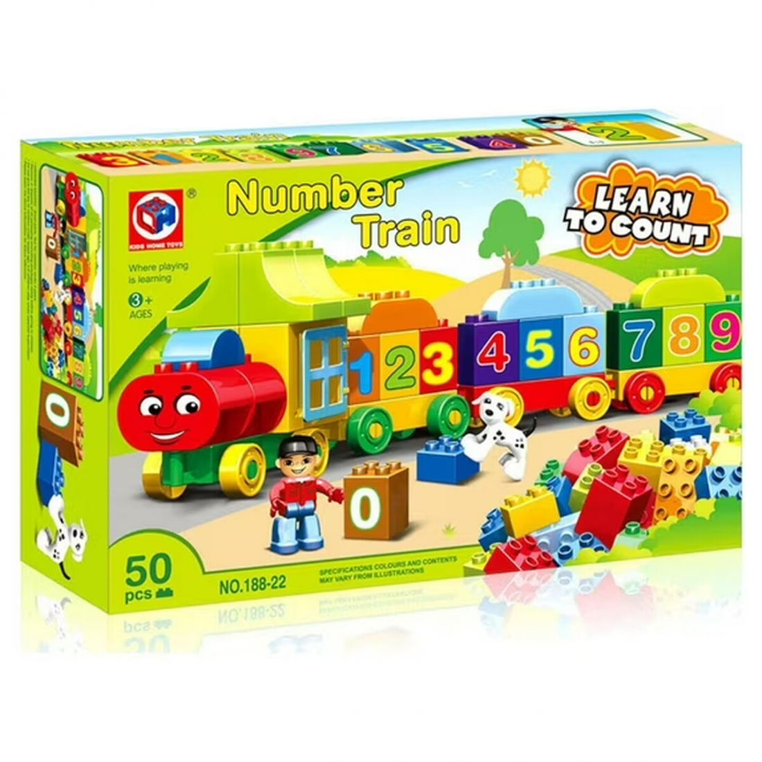 Tren Bloques Construcci�n Mundo Toys 50 Piezas